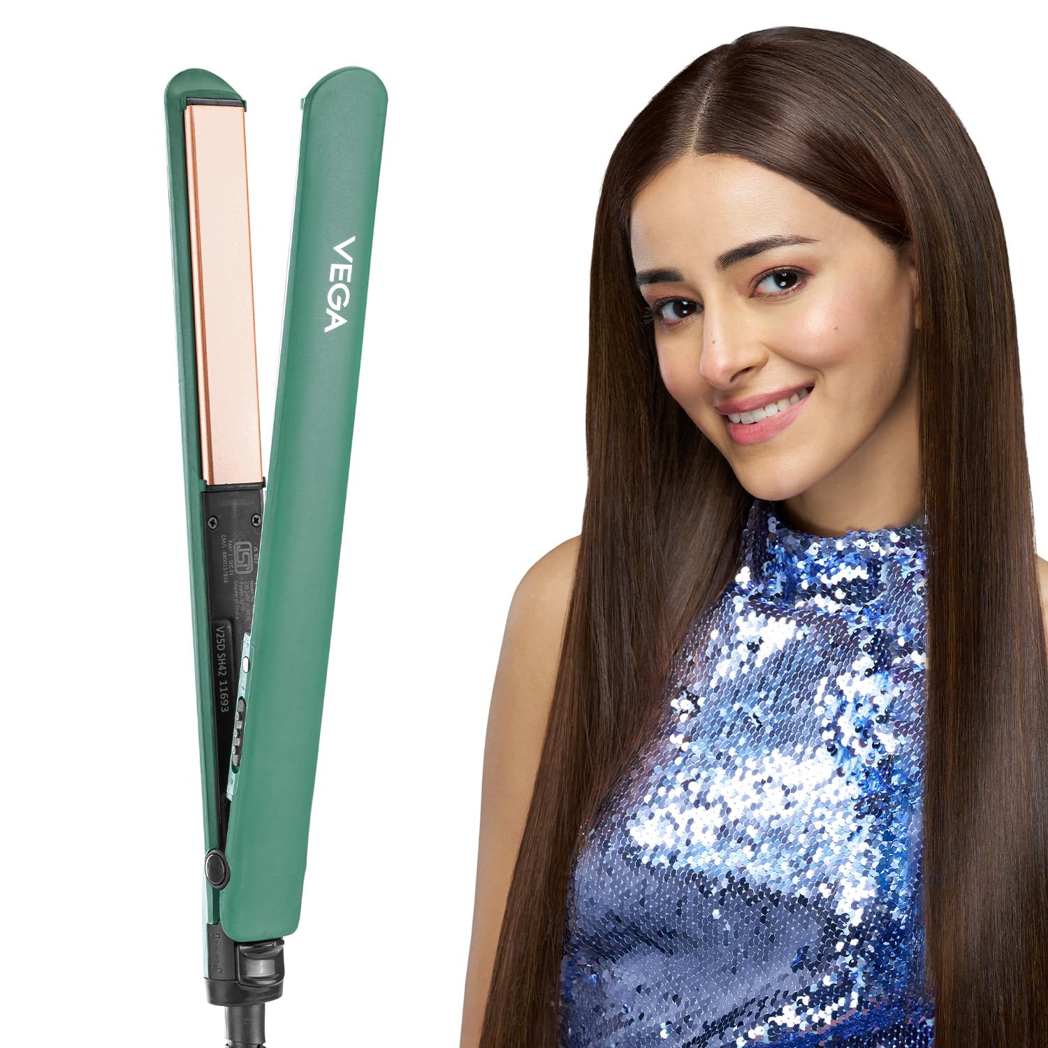 Vega Salon Smooth Hair Straightener for Women with Ceramic Coated Plates