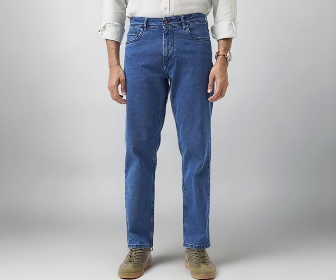 The Pant Project Relaxed Fit Stretchable Jeans for Men