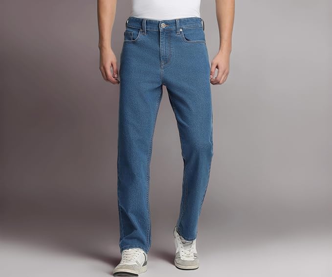 Dennis Lingo Men's Full Length Cotton Poly Stretch Straight Fit Jeans