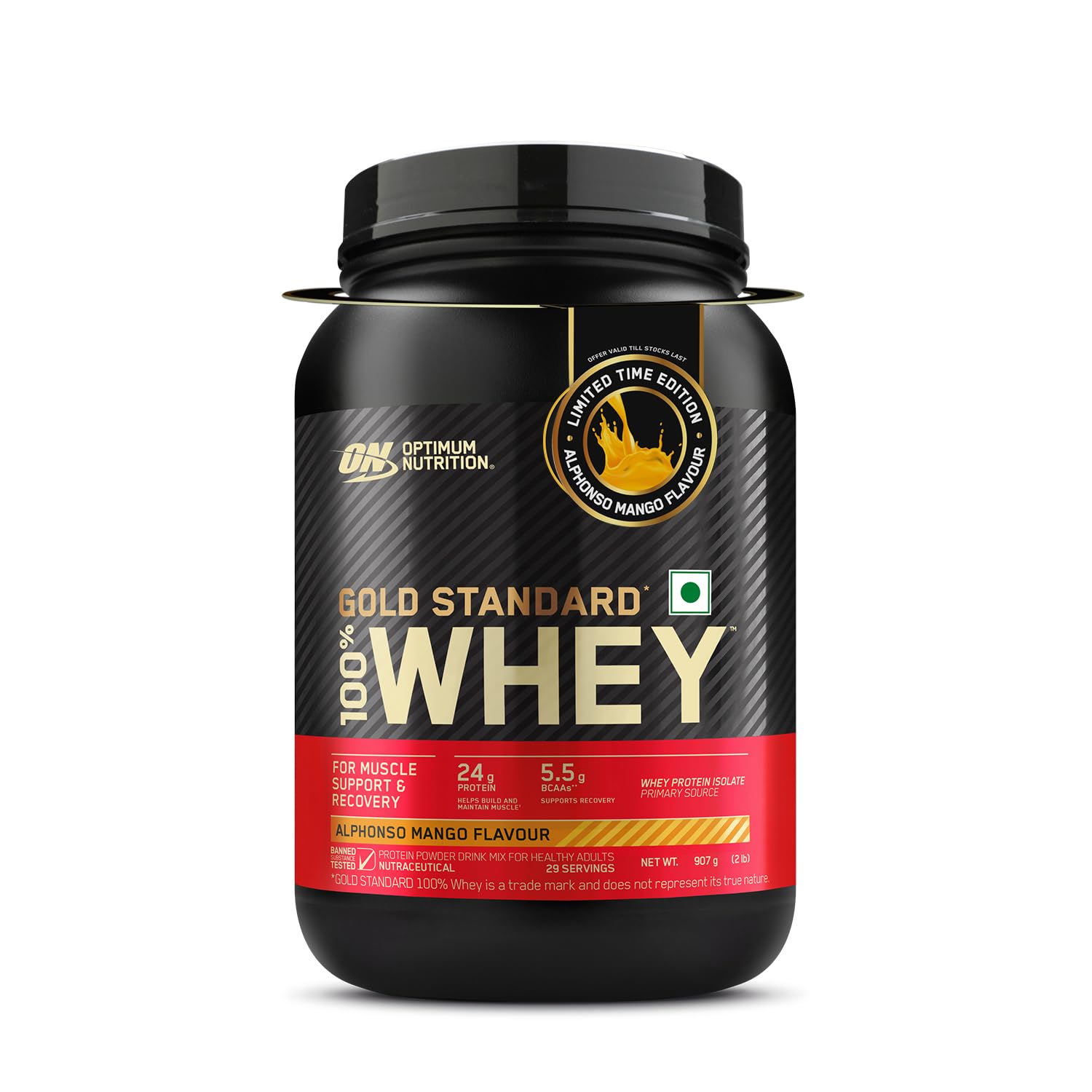 Optimum Nutrition (ON) Gold Standard 100% Whey Protein Powder - 1 lb