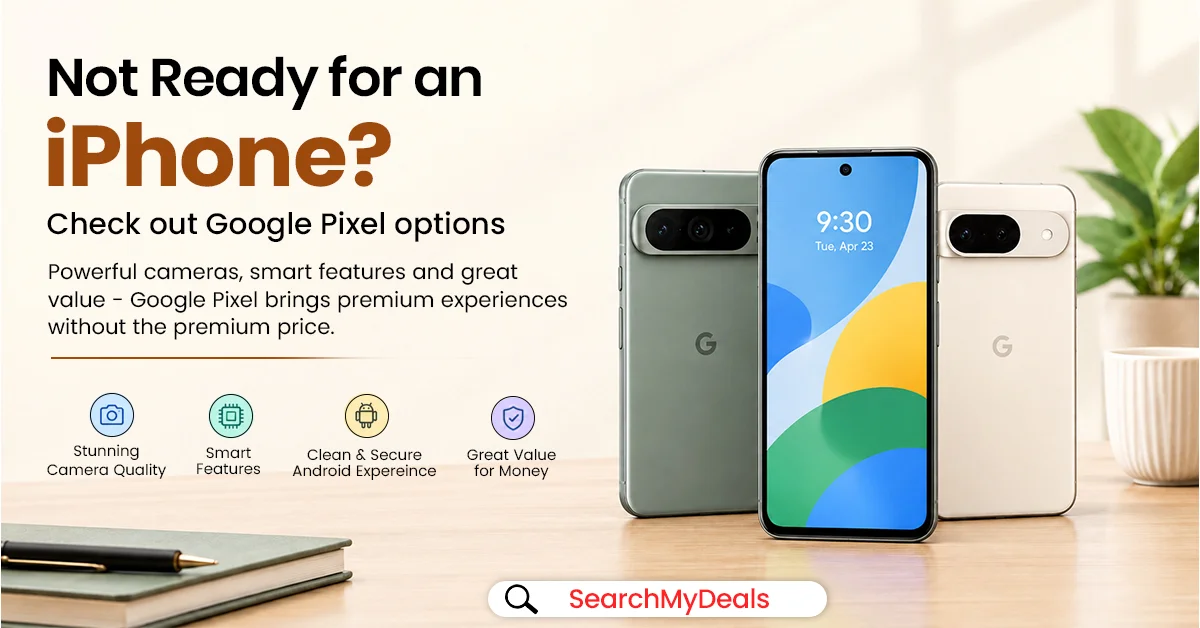 Google Pixel 10 series smartphones compared on a wooden table for budget and features