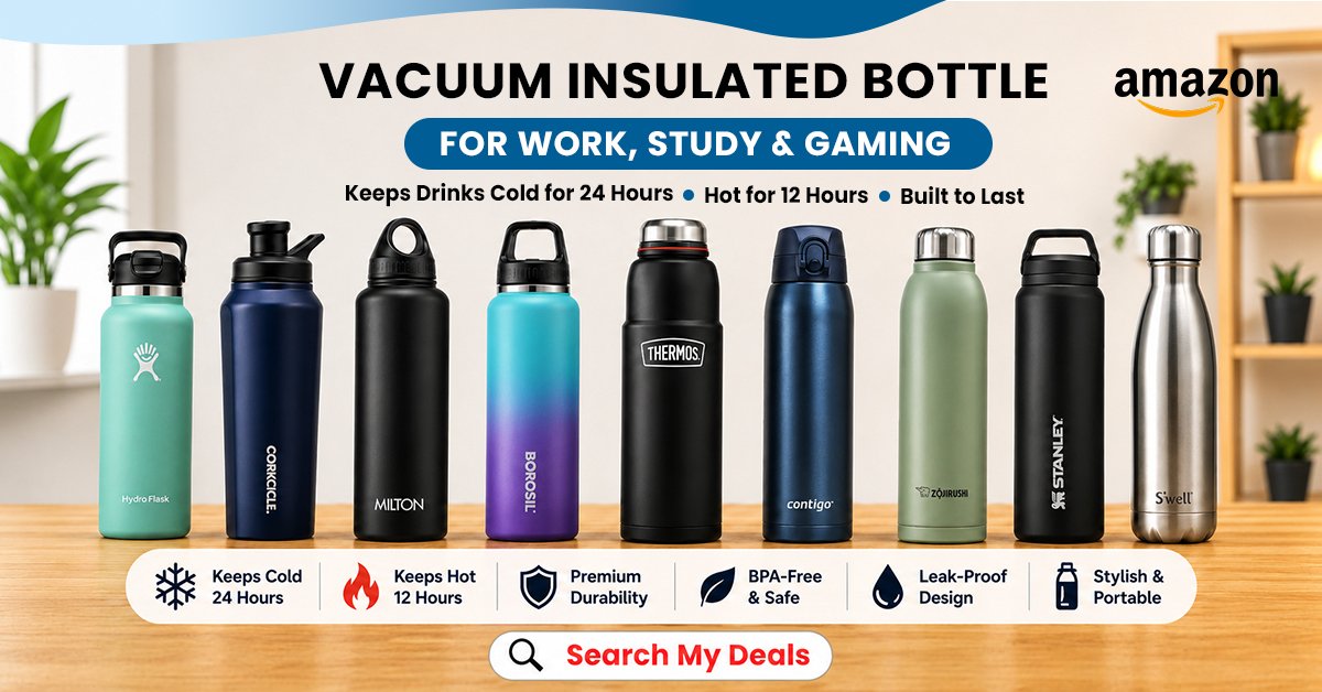 Milton Aura 1000 Thermosteel Water Bottle with vacuum insulation for hot and cold beverages