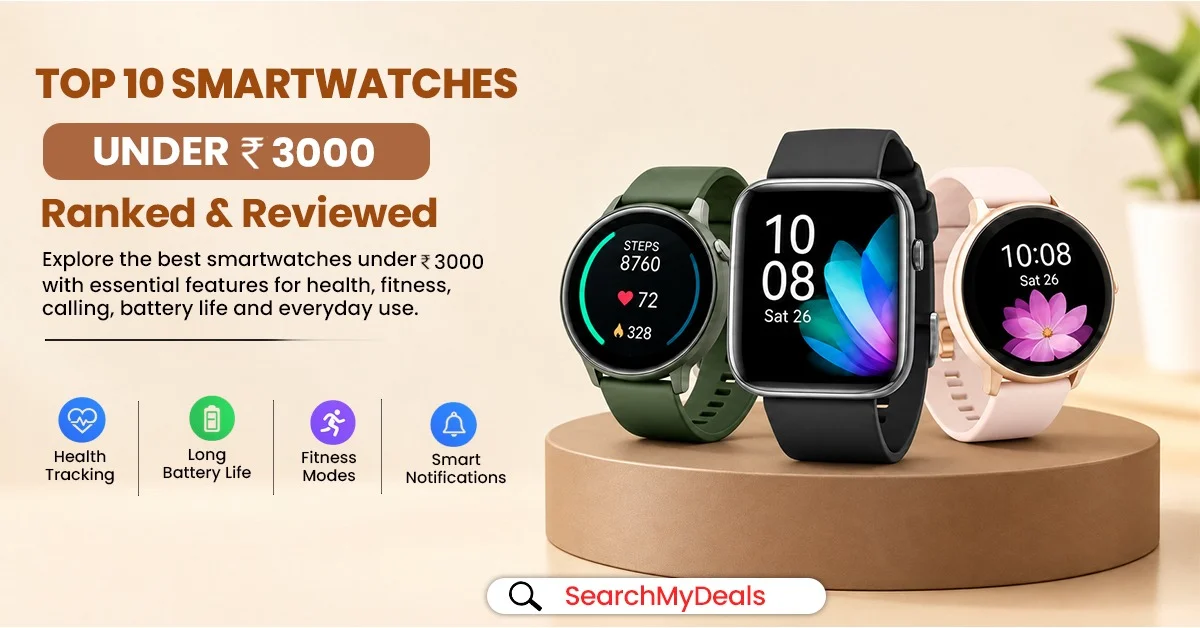 Top 10 smartwatches under Rs 3000 in India including Redmi boAt and Noise