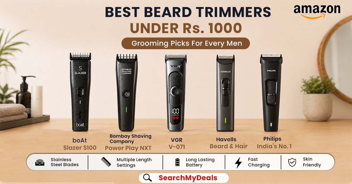 Best trimmer under 1000 for men grooming in India 2026