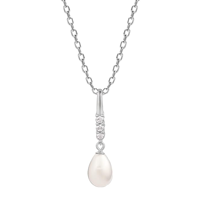 GIVA 925 Silver Anushka Sharma Silver Drop of Pearl Pendant with Link Chain
