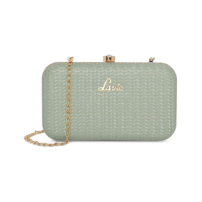 Lavie Women's Sparkle Framed Clutch | Ladies Purse Handbag