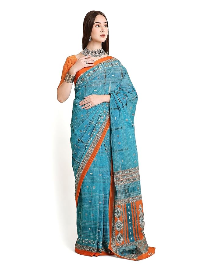 RATAN Pure Cotton Printed Mulmul Saree